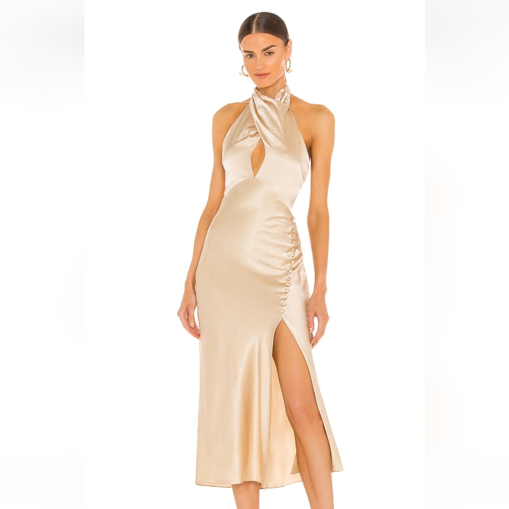 NICHOLAS Aline Dress in Shell Size 2 NWT Open Back